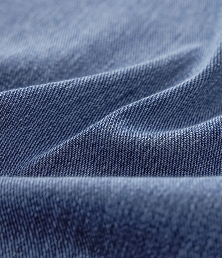 High-Waisted Denim Maxi Skirt with Split – Blue Stretch Jeans for Women