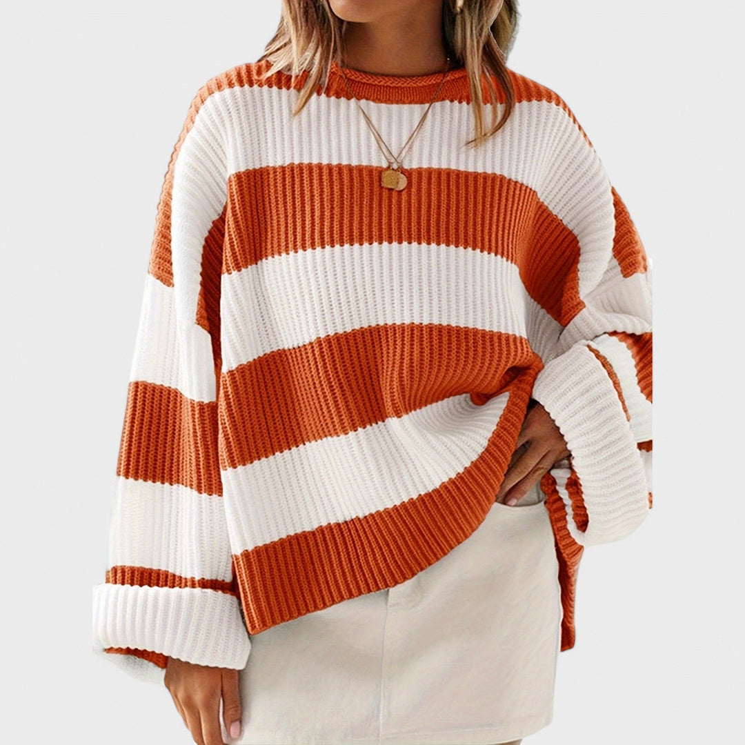 Chloe – Belted Sweater with Round Neck