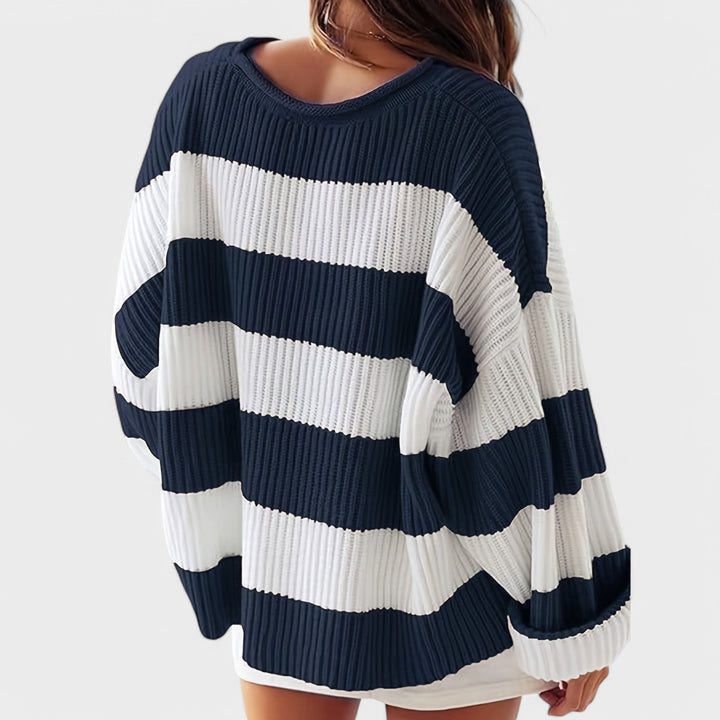 Chloe – Belted Sweater with Round Neck