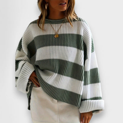 Chloe – Belted Sweater with Round Neck