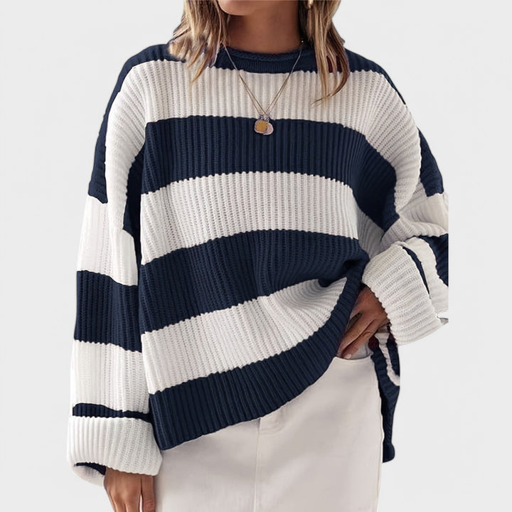 Chloe – Belted Sweater with Round Neck