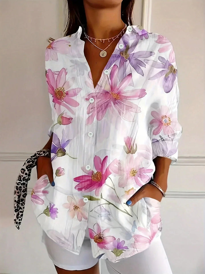 Annika | Colourful Blouse with Playful Print