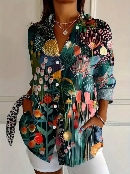 Annika | Colourful Blouse with Playful Print