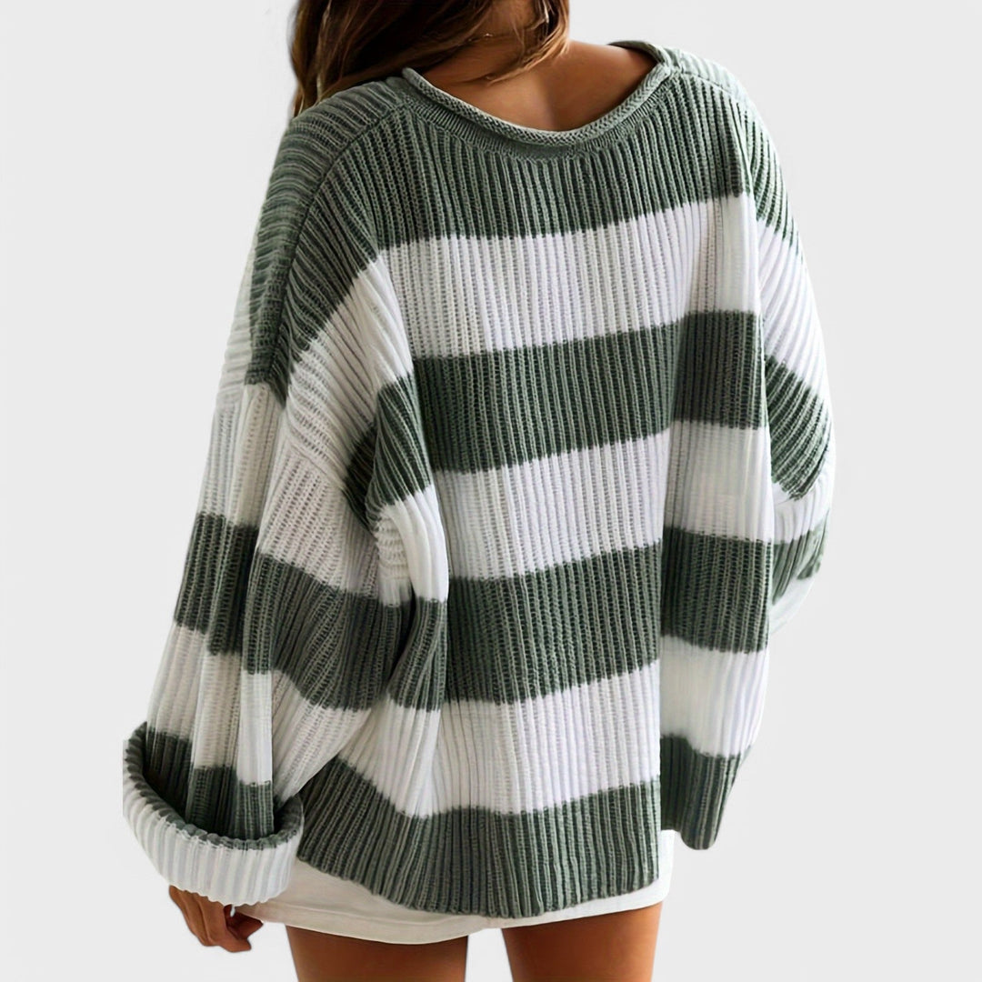 Chloe – Belted Sweater with Round Neck