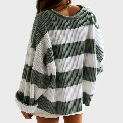 Chloe – Belted Sweater with Round Neck