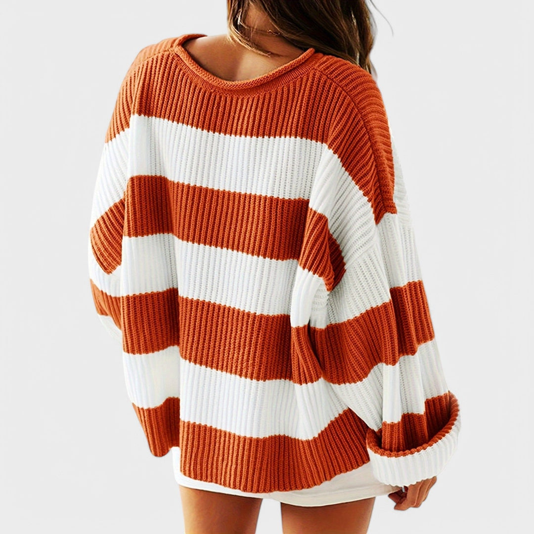 Chloe – Belted Sweater with Round Neck