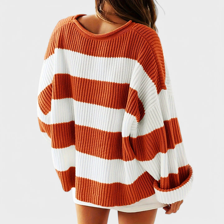 Chloe – Belted Sweater with Round Neck